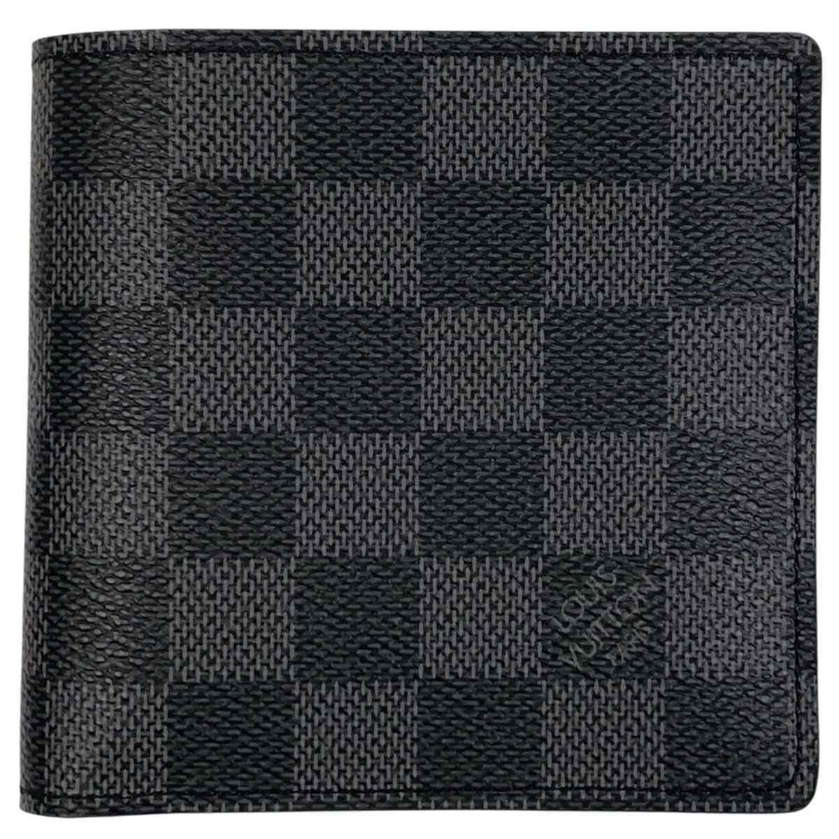 Louis Vuitton Portefeuille Marco Bifold Wallet Damier Graphite Black