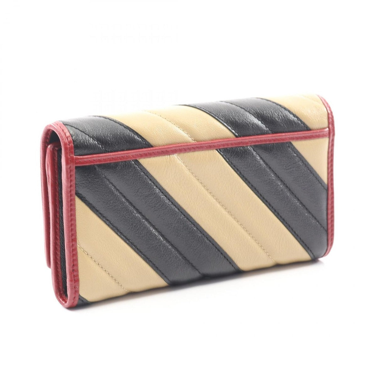 Gucci Bifold Long Wallet GG Marmont Black Beige Leather ZIP — view 2
