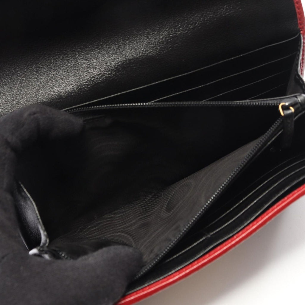 Gucci Bifold Long Wallet GG Marmont Black Beige Leather ZIP — view 8