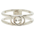 Gucci Interlocking Wide Open Band Ring Silver