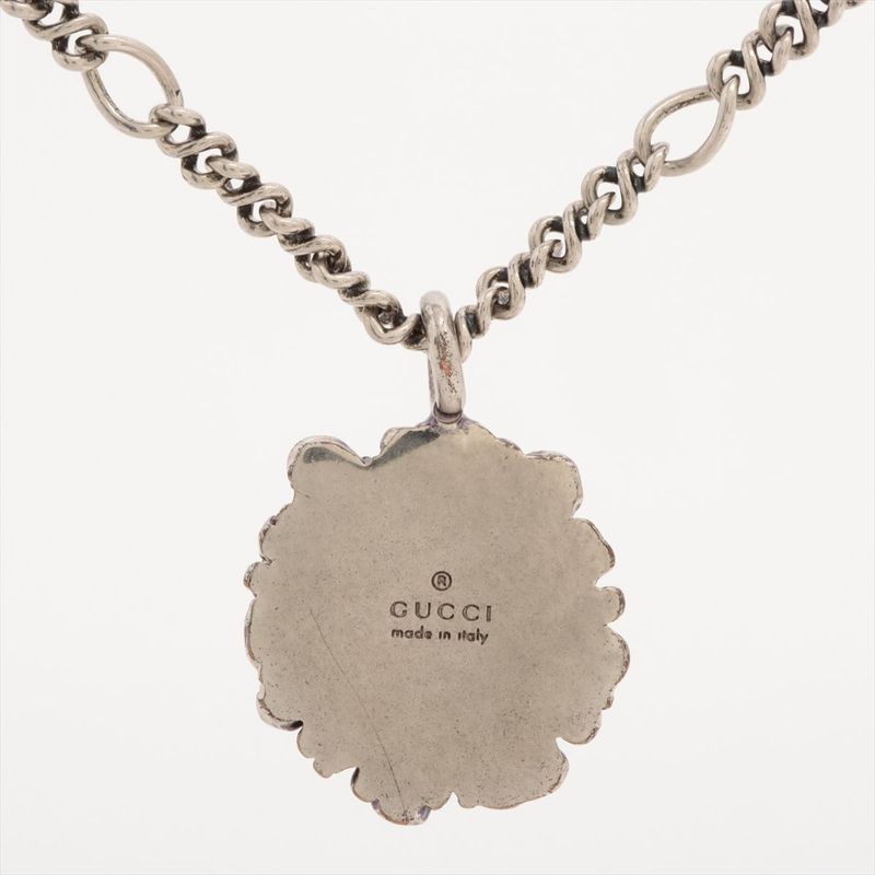 Gucci Michele Period Lion Head Necklace Sp Silver — view 3