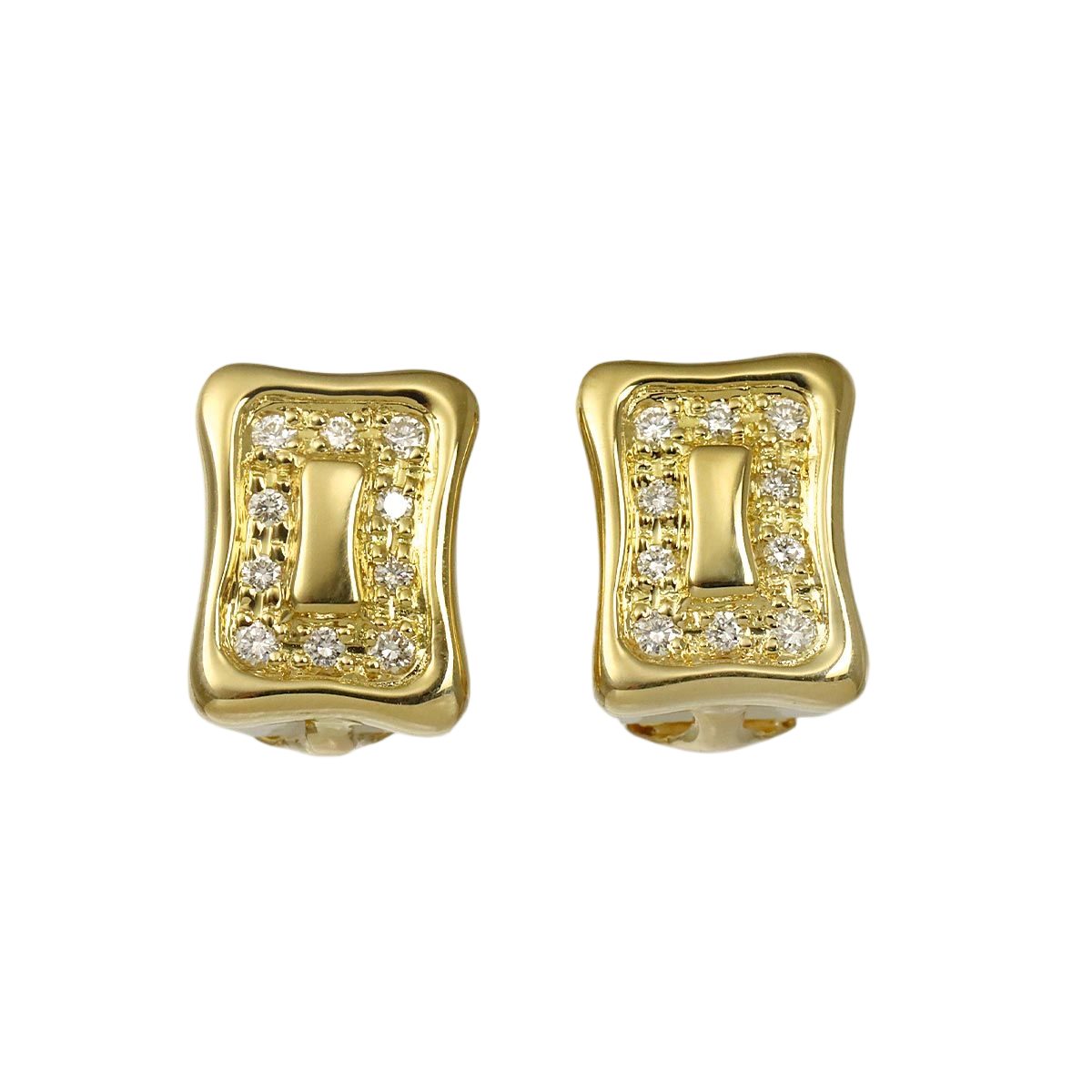Celine Diamond 0.13 Earrings 18k Yellow Gold 750 Clip