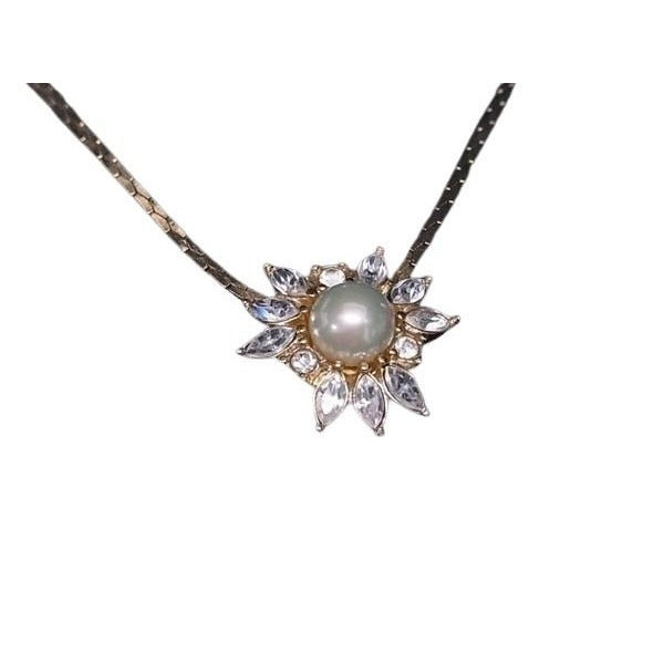 Dior Necklace Gold Metal Pearl — view 3