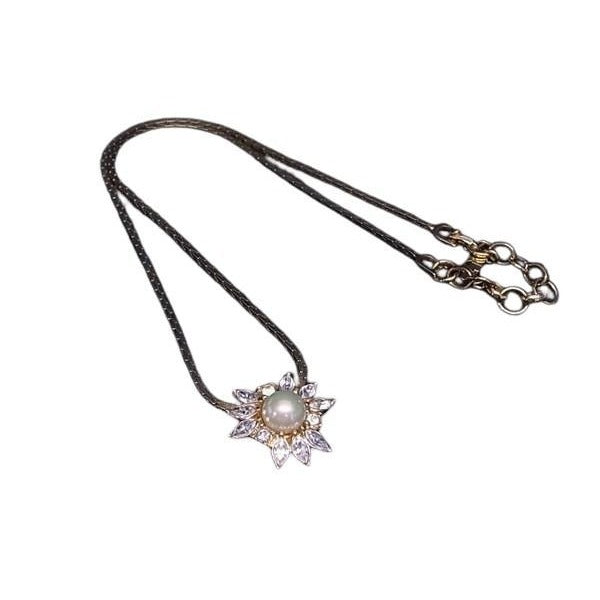 Dior Necklace Gold Metal Pearl