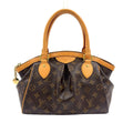 Louis Vuitton Tivoli PM Monogram Leather Brown Handbag Gold