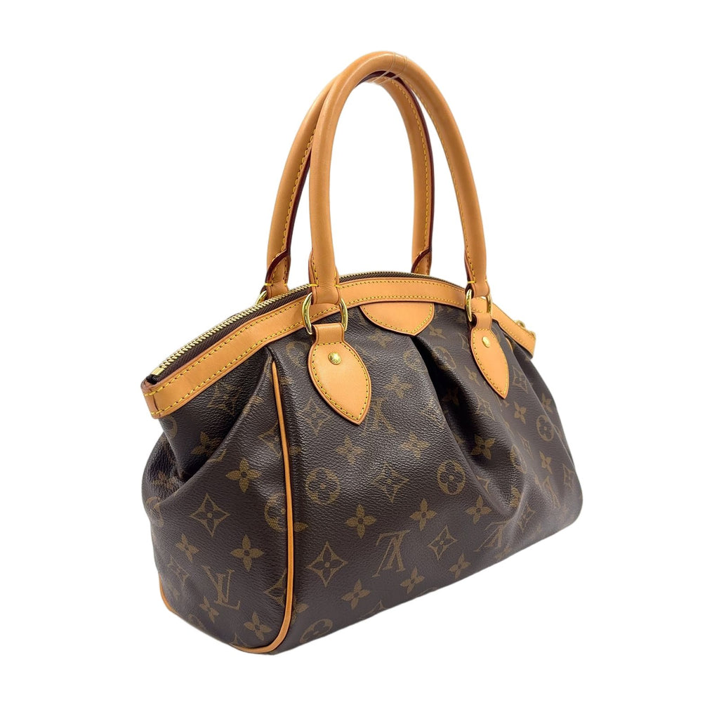 Louis Vuitton Tivoli PM Monogram Leather Brown Handbag Gold — view 2