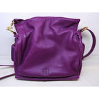 Loewe Flamenco Leather Fringe Shoulder Bag Purple