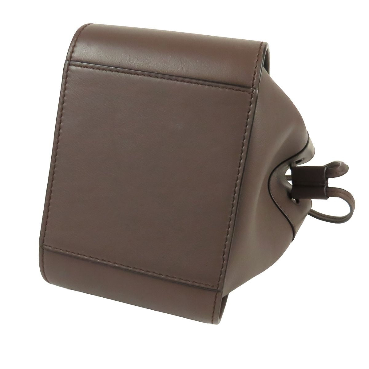 Loewe Hammock Drawstring Mini Brown Leather 2-Way Shoulder Bag — view 3