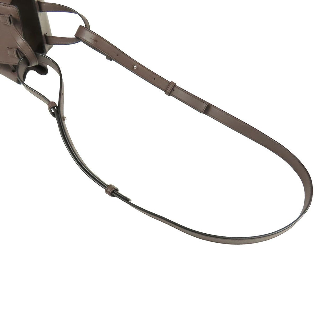 Loewe Hammock Drawstring Mini Brown Leather 2-Way Shoulder Bag — view 5