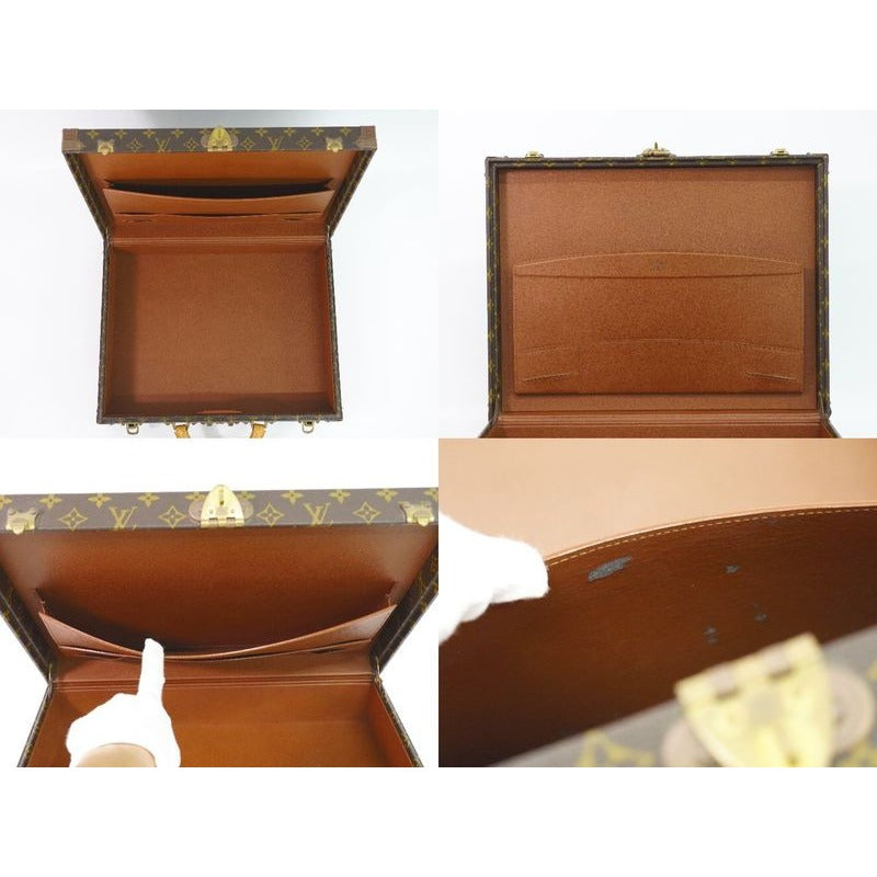 Louis Vuitton President Clasor Monogram Attache Case Handbag Brown — view 8