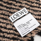 Loewe Scarf Wool Brown Gray Multicolor — view 3