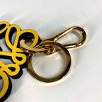 Loewe Key Holder Anagram Charm in Calf X06 Leather Yellow — view 6