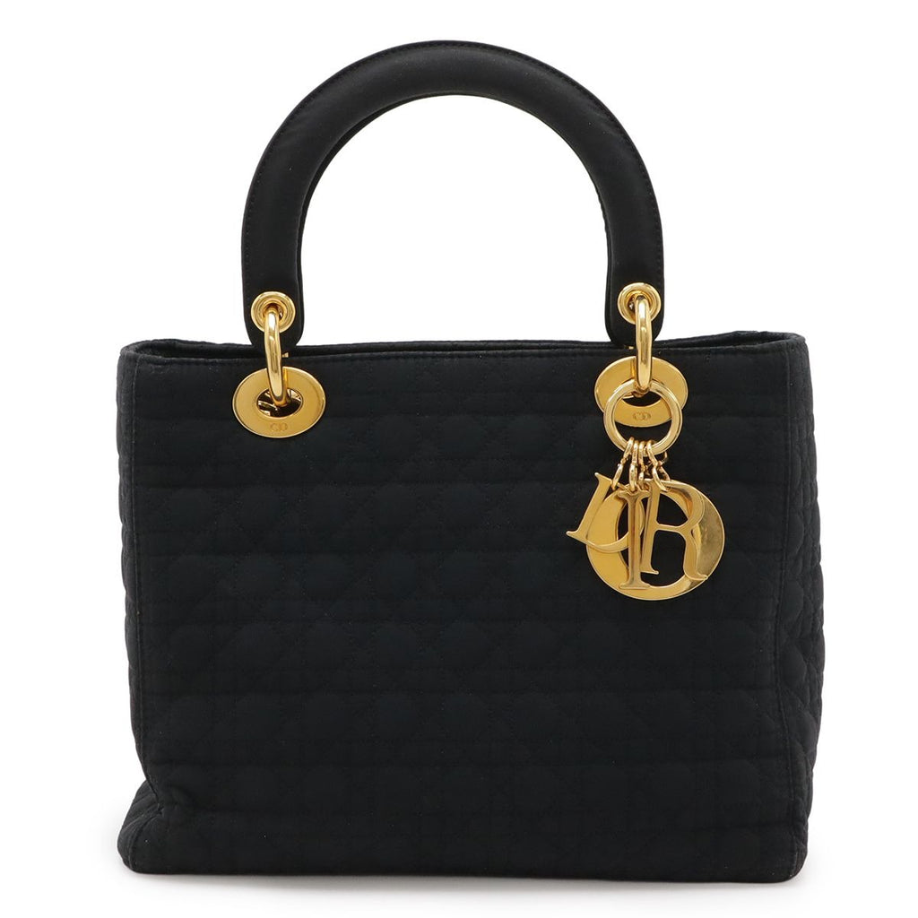 Dior Cannage Mini Bag Nylon Black Gold