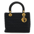 Dior Cannage Mini Bag Nylon Black Gold