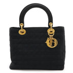 Dior Cannage Mini Bag Nylon Black Gold