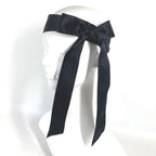 Chanel Headband CC Logo Silk Black