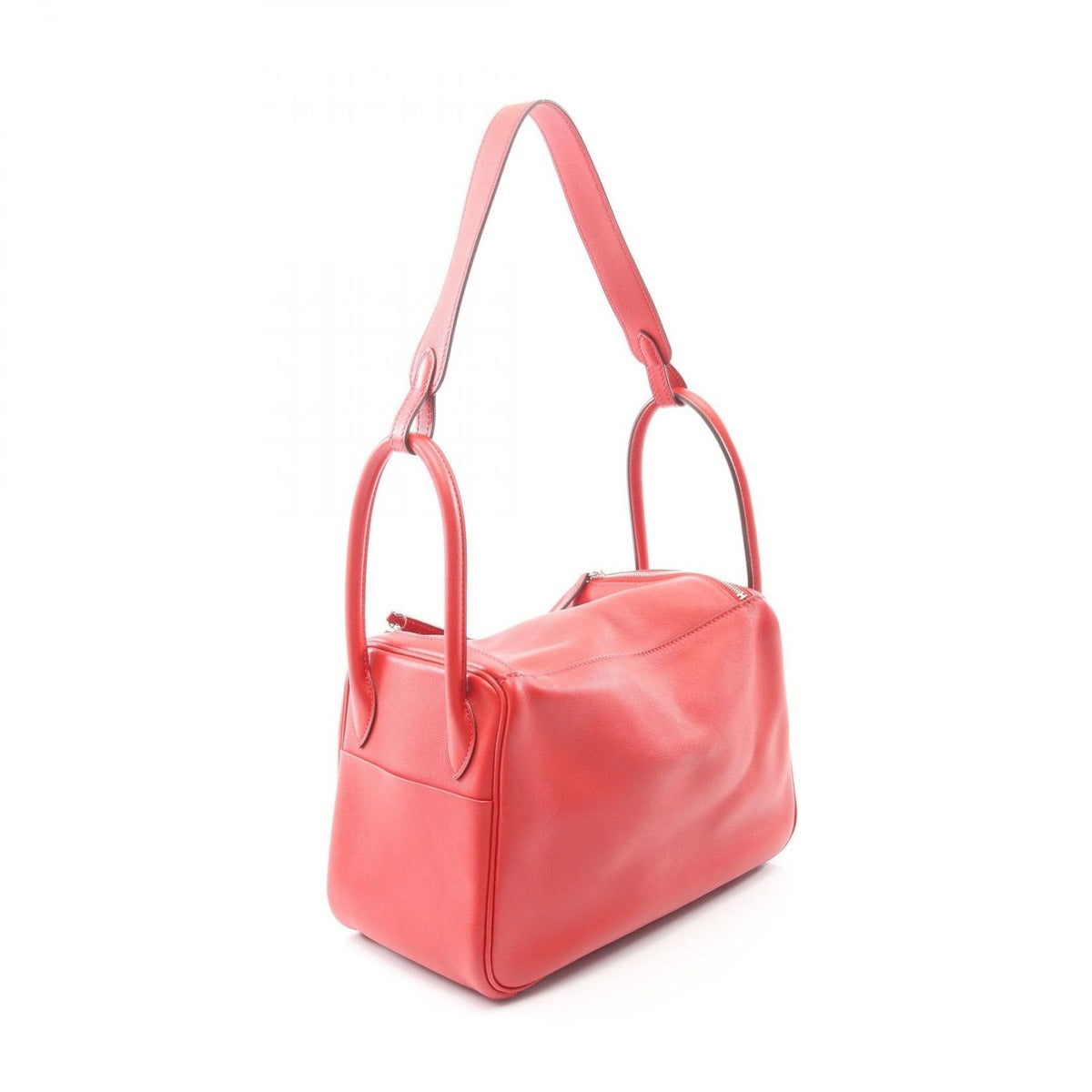 Hermes Shoulder Bag Lindy 26 Rouge Tomato Leather — view 2