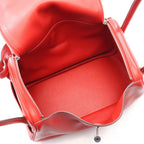 Hermes Shoulder Bag Lindy 26 Rouge Tomato Leather — view 3