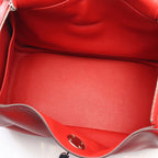Hermes Shoulder Bag Lindy 26 Rouge Tomato Leather — view 6