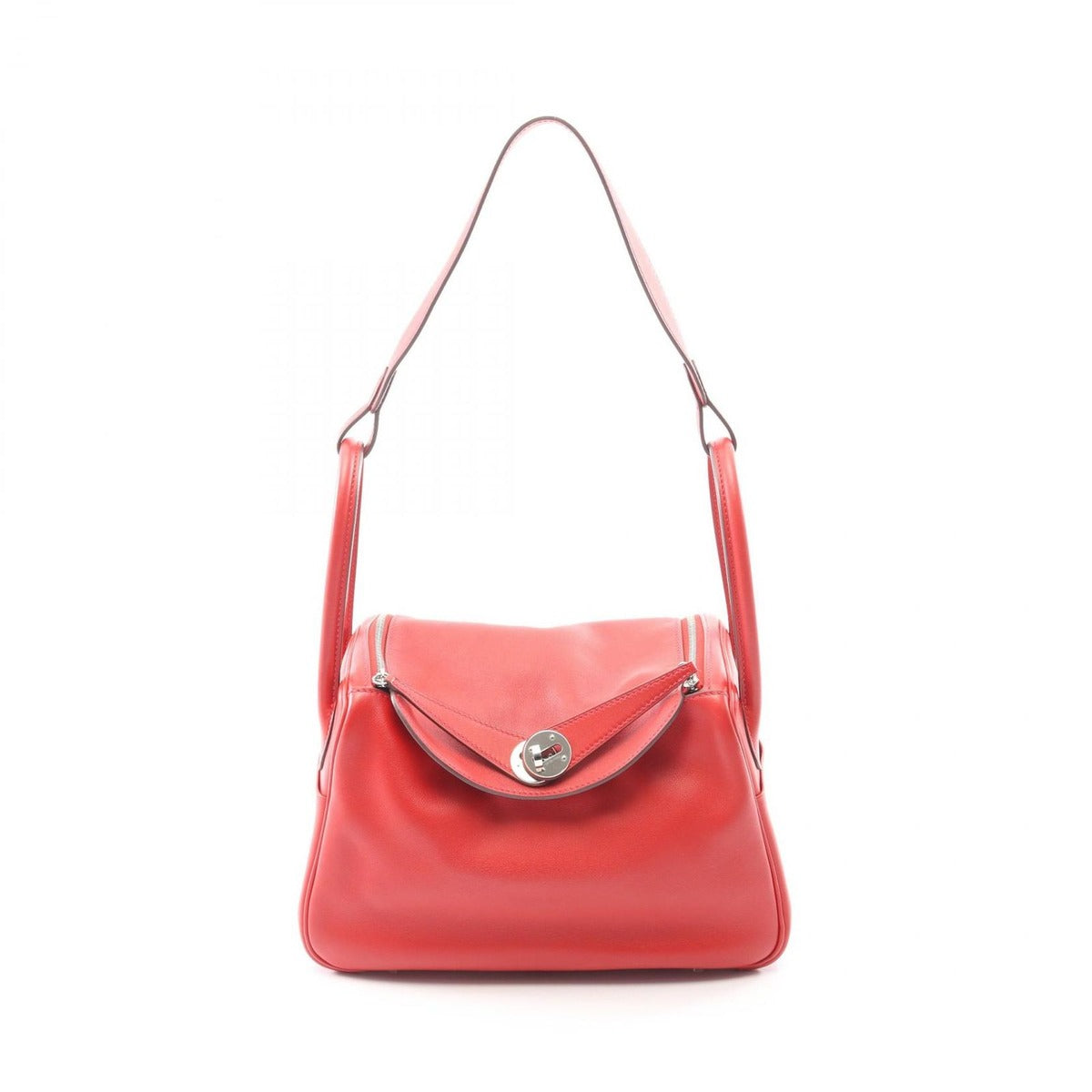 Hermes Shoulder Bag Lindy 26 Rouge Tomato Leather
