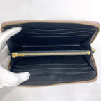 Loewe Round Zipper Long Wallet Beigepink Linen — view 5
