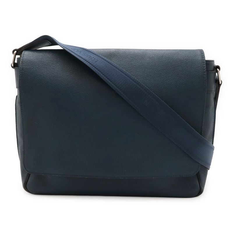 Louis Vuitton Taiga Romain MM Shoulder Bag Messenger Leather Ocean
