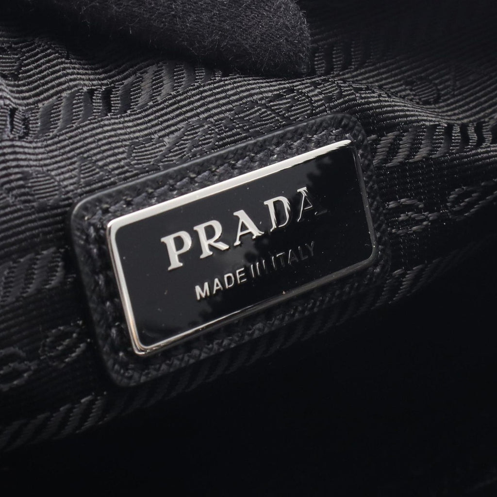 Prada Shoulder Bag Saffiano Travel Black Nylon Leather — view 4