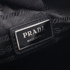 Prada Shoulder Bag Saffiano Travel Black Nylon Leather — view 4