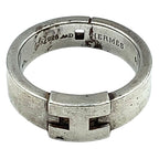 Hermes Cles Silver Ring