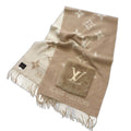 Louis Vuitton Muffler Cold Reykjavik Cashmere 100% Beige Scarf
