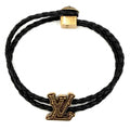 Louis Vuitton Bracelet Monogram LV Rodeo Black Gold