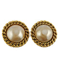 Chanel Vintage Faux Pearl Earrings