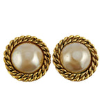 Chanel Vintage Faux Pearl Earrings