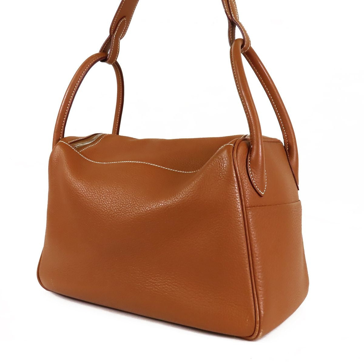 Hermes Lindy 30 Gold Silver Taurillon 2-Way Shoulder Bag — view 2