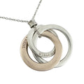 Tiffany & Co Triple Interlocking Silver Blanc Necklace