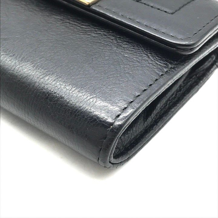 Chanel Logo Quilted Wallet Coin Case Black — view 4