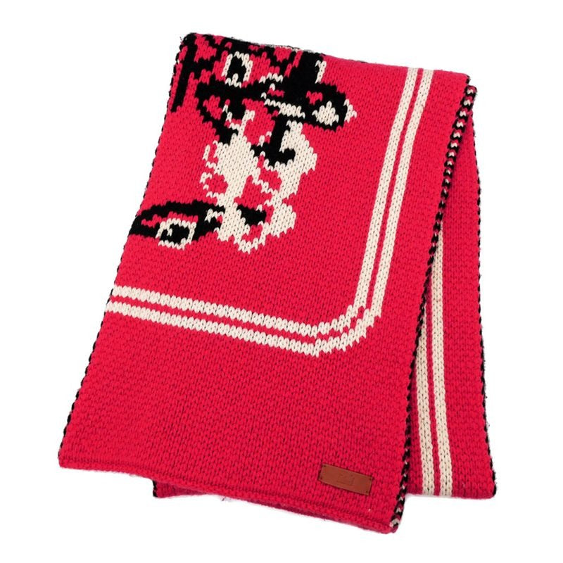 Hermes Muffler Brid Dougala Red 100% Cashmere Accessories Scarf