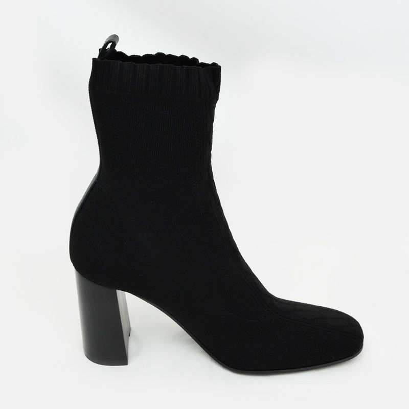 Hermes Jenna 90 Black Size 38 1 2 Short Knit Boots — view 3