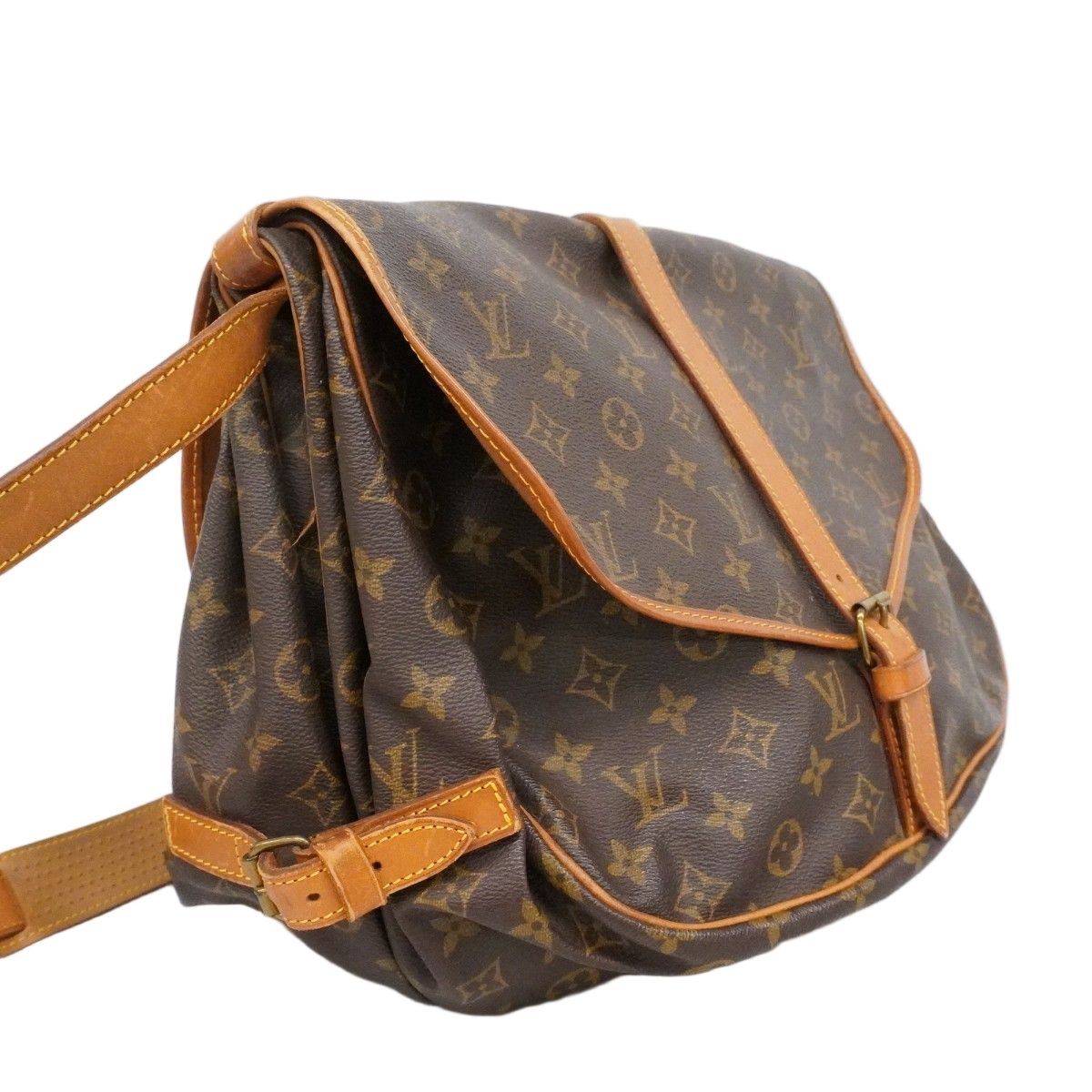 Louis Vuitton Shoulder Bag Monogram Saumur 35 Brown — view 2