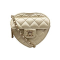 Chanel Shoulder Bag Heart Chain Ap2784 Quilted Lambskin Metallic
