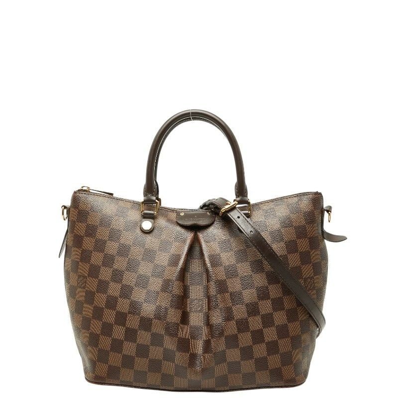 Louis Vuitton Damier Sienna MM 2-Way Shoulder Bag Brown Leather