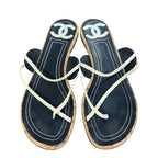 Chanel Coco Mark Strap Sandals Size 35 Black — view 3