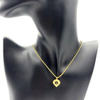 Christian Dior Vintage Rhinestone Crystal Round Necklace Gold Plated — view 2