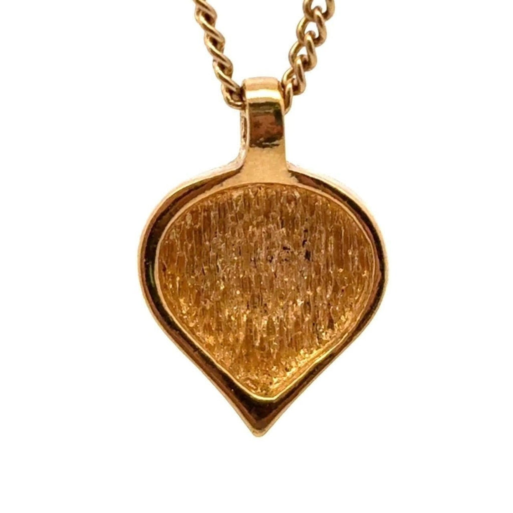 Christian Dior Vintage Rhinestone Crystal Round Necklace Gold Plated — view 7