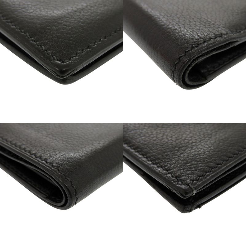 Hermes Vaubourg Grain Black Card Case 0684 — view 5