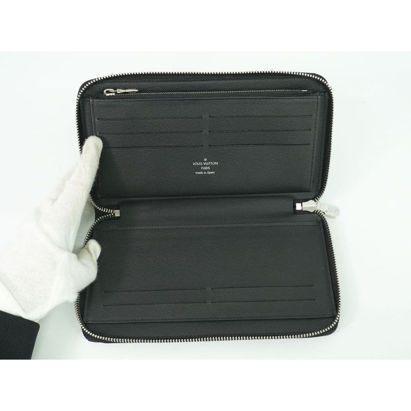 Louis Vuitton Zippy Organizer Epi Leather Long Wallet Noir Black — view 7