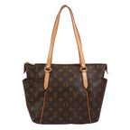 Louis Vuitton Totally PM Monogram Leather Brown Tote Gold