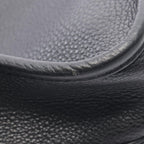 Prada Shoulder Bag Vitello Daino Soft Black Leather Canvas — view 5