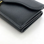 Christian Dior Trifold Wallet Black Saddle — view 4