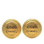 Chanel Coco Logo Earrings Gold Plated